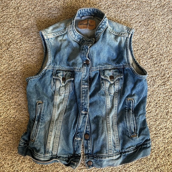 Levi Strauss Signature Jackets & Blazers - Vintage Levi Strauss Signature Blue Denim Vest Women's Size Medium Button Up